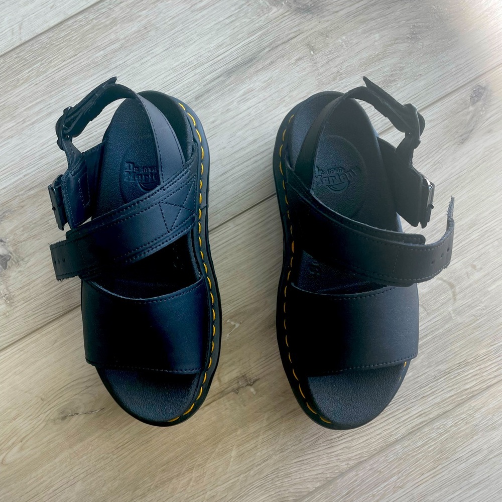 Brand new, never worn black platform Voss Quad Dr Martens